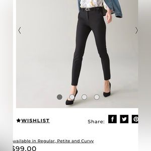 Black slim ankle pants. In perfect condition